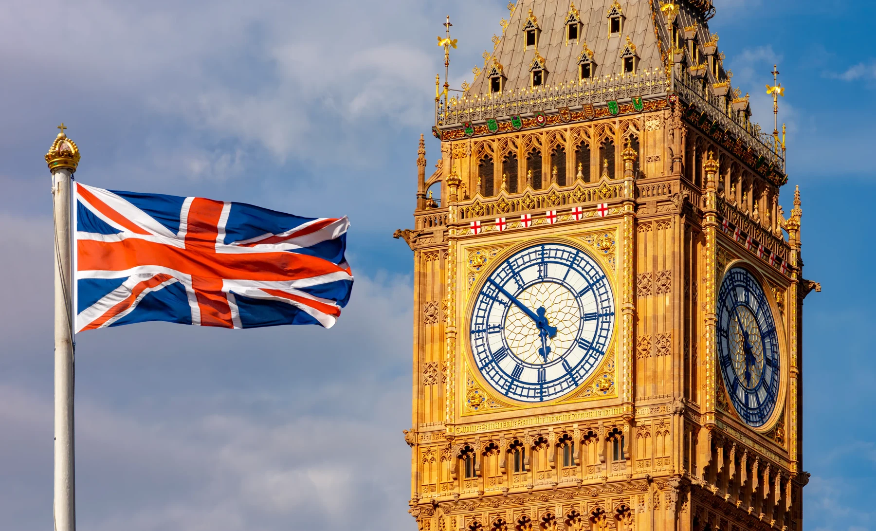 UK Big Ben and Union Jack flag